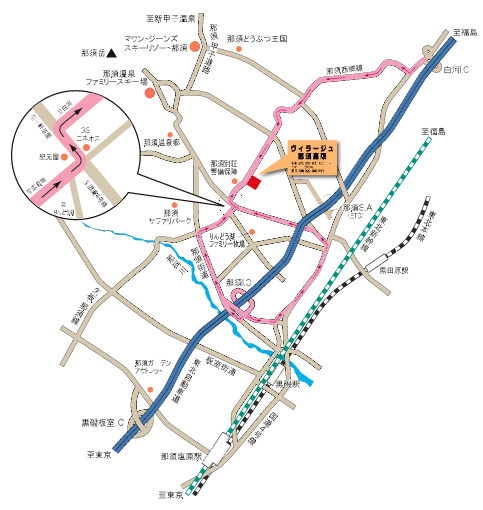 ヴィラージュ那須高原のマップ